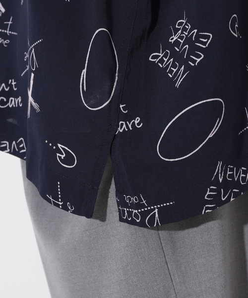 Oriens JOURNAL STANDARD(オリエンス ジャーナルスタンダード)の「Scrawl S/S Shirt(シャツ/ブラウス・メンズ・ホワイト/ネイビー・MEDIUM/LARGE)」の10枚目の写真