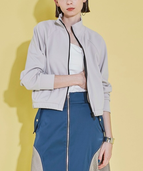 CITY TOKYO（シティトウキョウ）の「TOKYOパーフェクションジャケット（ブルゾン・レディース・ライトグレー/パープル/ネイビー・FREE）」の2枚目の写真