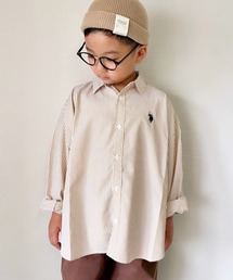 U.S. POLO ASSN. | 【KIDS】【U.S. POLO ASSN/ユーエスポロアッスン】刺繍ストライプオーバーシャツ(シャツ/ブラウス)