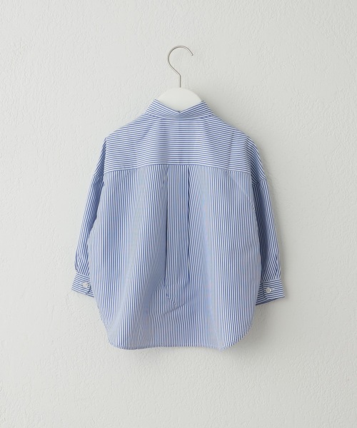 U.S. POLO ASSN.（ユーエスポロアッスン）の「【KIDS】【U.S. POLO ASSN/ユーエスポロアッスン】刺繍ストライプオーバーシャツ（シャツ/ブラウス・キッズ・ピンク/ブラック/ネイビー/オレンジ/サックスブルー/ブルー/キャメル/ホワイト/ブルー系その他・140/100/150/120）」の17枚目の写真