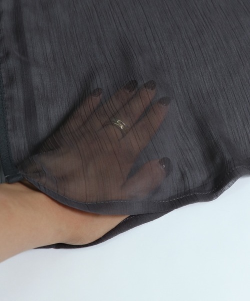 &g'aime（アンジェム）の「【&g’aime】シアーレイヤードワンピース（ワンピース・レディース・ブラック/ブラウン/チャコール・FREE）」の11枚目の写真