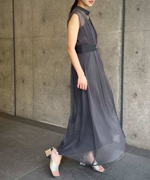 &g'aime（アンジェム）の「【&g’aime】シアーレイヤードワンピース（ワンピース・レディース・ブラック/ブラウン/チャコール・FREE）」の19枚目の写真