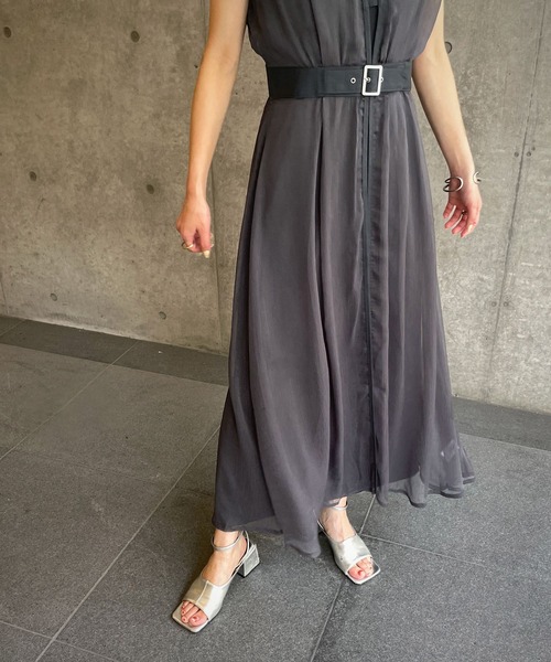 &g'aime（アンジェム）の「【&g’aime】シアーレイヤードワンピース（ワンピース・レディース・ブラック/ブラウン/チャコール・FREE）」の8枚目の写真