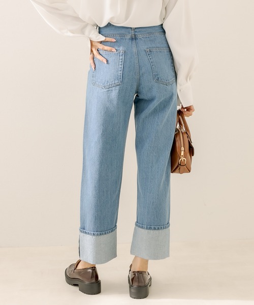 OLIVE des OLIVE（オリーブデオリーブ）の「ロールアップデニムパンツ（デニムパンツ・レディース・ブルー/ワンウォッシュ・SMALL/MEDIUM）」の8枚目の写真