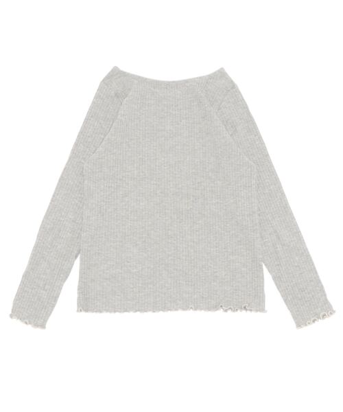 flower(フラワー)の「フラワーイニシャルトップ(Tシャツ/カットソー・レディース・アイボリー/グレー・FREE)」の3枚目の写真