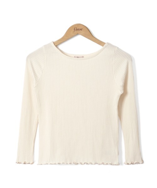 flower(フラワー)の「フラワーイニシャルトップ(Tシャツ/カットソー・レディース・アイボリー/グレー・FREE)」の12枚目の写真