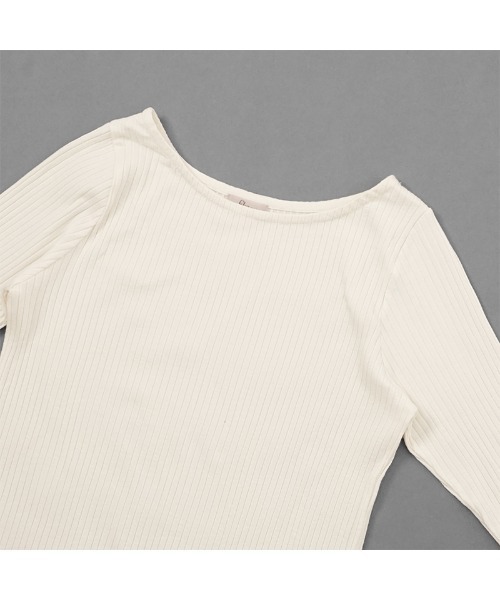 flower(フラワー)の「フラワーイニシャルトップ(Tシャツ/カットソー・レディース・アイボリー/グレー・FREE)」の15枚目の写真