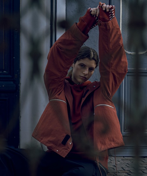 shiki tokyo（シキトウキョウ）の「Oversized Handstitch Double Hood Parkar / オーバーサイズハンドステッチダブルフードパーカー（パーカー・メンズ・グリーン/テラコッタ・SMALL/MEDIUM/LARGE）」の16枚目の写真