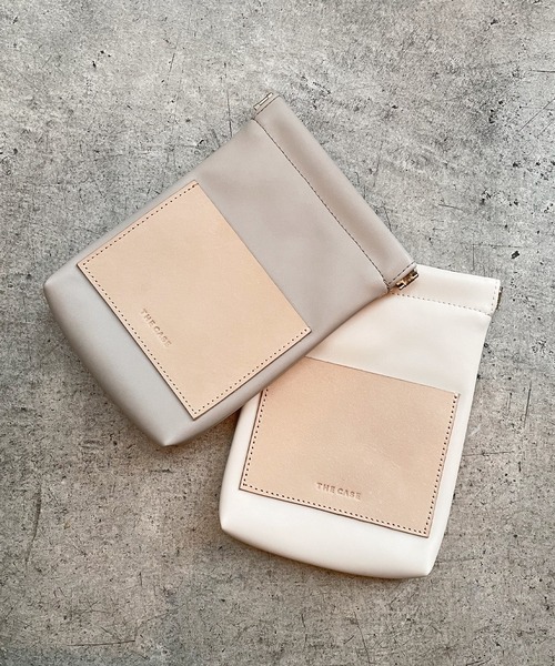 the case（ザケース）の「小物がスッキリまとまるコスメポーチ Leather Pocket Pouch（ポーチ・レディース・ブラック/ブラウン/アイボリー/グレイッシュベージュ/カーキ・FREE）」の21枚目の写真