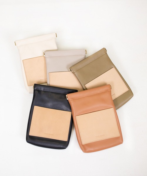 the case（ザケース）の「小物がスッキリまとまるコスメポーチ Leather Pocket Pouch（ポーチ・レディース・ブラック/ブラウン/アイボリー/グレイッシュベージュ/カーキ・FREE）」の19枚目の写真