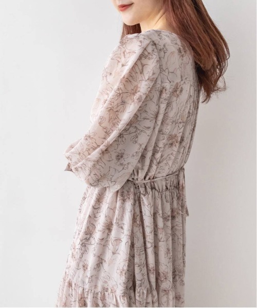 RANDA(ランダ)の「フラワープリントワンピース(ワンピース・レディース・ブラック/ベージュ/ピンク・1/0)」の13枚目の写真