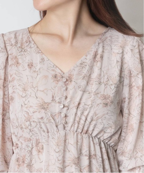 RANDA(ランダ)の「フラワープリントワンピース(ワンピース・レディース・ブラック/ベージュ/ピンク・1/0)」の18枚目の写真