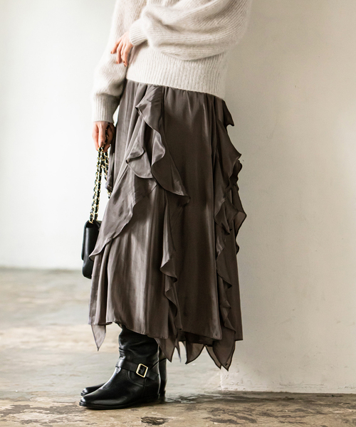 Noble シームラッフルギャザースカート Noble（ノーブル）の「シームラッフルギャザースカート