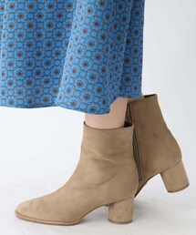 OPAQUE.CLIP | スクエアトゥ円柱ヒールショートブーツ(ブーツ)