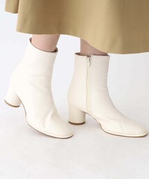 OPAQUE.CLIP | スクエアトゥ円柱ヒールショートブーツ(ブーツ)