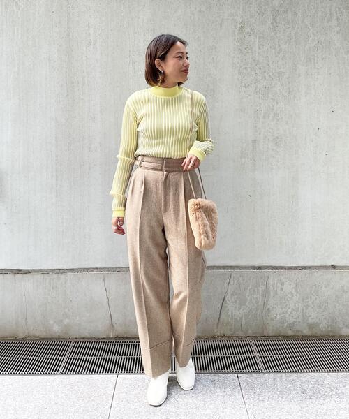 OPAQUE.CLIP（オペークドットクリップ）の「◆スクエアトゥ円柱ヒールショートブーツ（ブーツ・レディース・ベージュ系6/ホワイト/ブラック系6・03/02）」の17枚目の写真