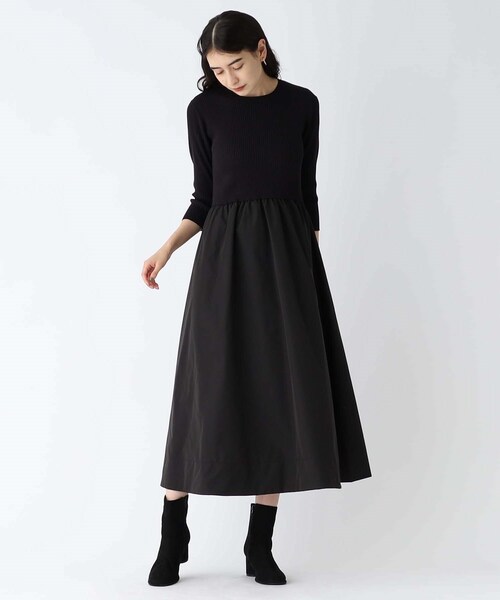 OPAQUE.CLIP（オペークドットクリップ）の「◆スクエアトゥ円柱ヒールショートブーツ（ブーツ・レディース・ベージュ系6/ホワイト/ブラック系6・03/02）」の21枚目の写真