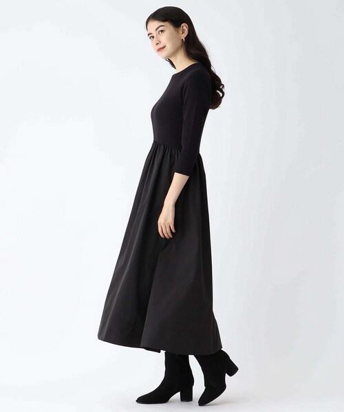 OPAQUE.CLIP（オペークドットクリップ）の「◆スクエアトゥ円柱ヒールショートブーツ（ブーツ・レディース・ベージュ系6/ホワイト/ブラック系6・03/02）」の10枚目の写真