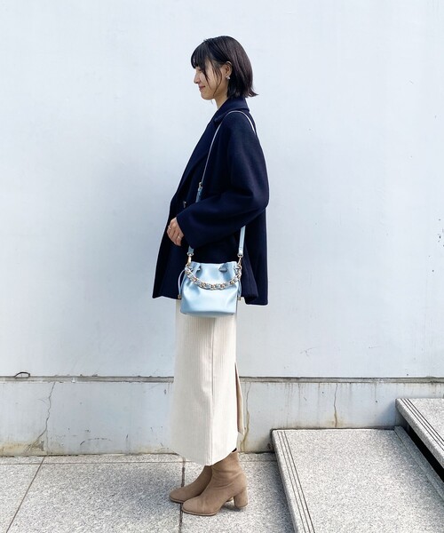 OPAQUE.CLIP（オペークドットクリップ）の「◆スクエアトゥ円柱ヒールショートブーツ（ブーツ・レディース・ベージュ系6/ホワイト/ブラック系6・03/02）」の11枚目の写真