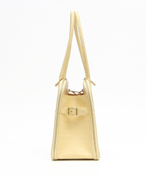 CISLYS(シスリス)の「【CISLYS】Docking croco BAG(ハンドバッグ・レディース・ベージュ/ブラック・FREE)」の7枚目の写真