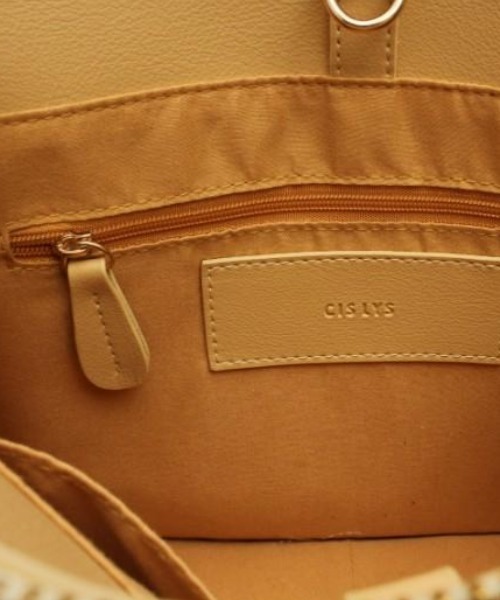 CISLYS(シスリス)の「【CISLYS】Docking croco BAG(ハンドバッグ・レディース・ベージュ/ブラック・FREE)」の5枚目の写真