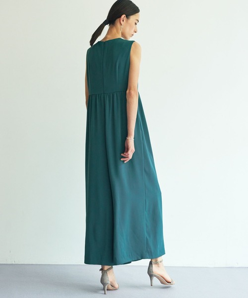 ギャザーオールインワン 2025 SUMMER COLLECTION][低身長/高身長サイズ有]ドライタッチ深