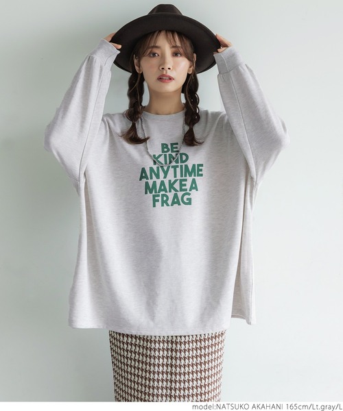 coca(coca)(コカ)の「アソートプリントオーバースウェット(スウェット・レディース・ネイビー/ワインレッド/ライトグレー/ホワイト・M/L)」の15枚目の写真