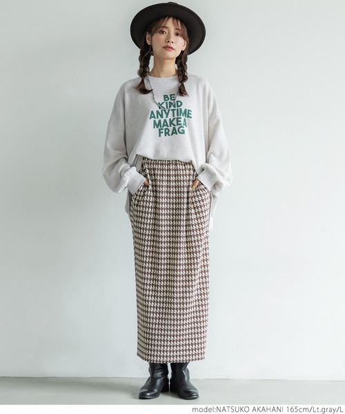 coca(coca)(コカ)の「アソートプリントオーバースウェット(スウェット・レディース・ネイビー/ワインレッド/ライトグレー/ホワイト・M/L)」の14枚目の写真