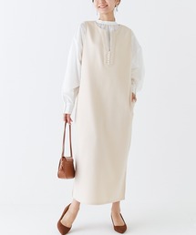 INCEDE | スキッパーフロント メルトンジャンパースカート(ジャンパースカート)