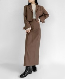 LVEU. | 【ORIGINAL】2way high waist tight skirt / 2WAYハイウエストタイトスカート（サスペンダー付き）(スカート)