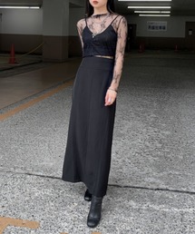 LVEU. | 【ORIGINAL】2way high waist tight skirt / 2WAYハイウエストタイトスカート（サスペンダー付き）(スカート)
