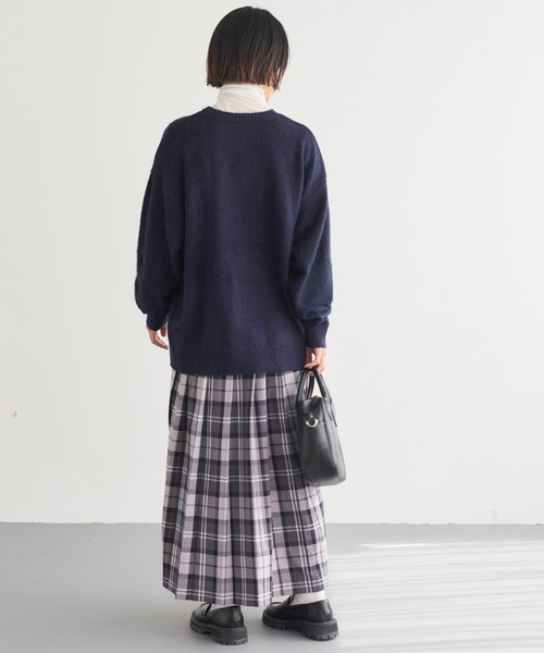Chaco closet(チャコ クローゼット)の「ニットジャガードメッセージロゴプルオーバー(ニット/セーター・レディース・ライトグレー/ピンク/ネイビー/ベージュ・FREE)」の16枚目の写真