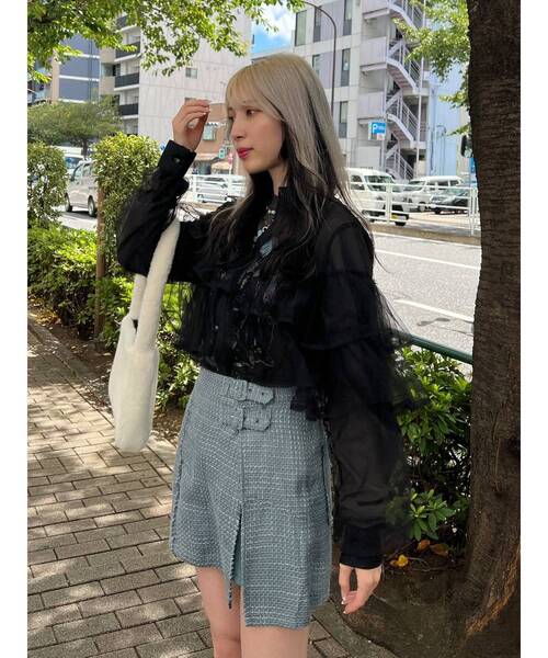 jouetie(ジュエティ)の「ツイードスカパン(その他パンツ・レディース・ブルー/ピンク/ブラック・MEDIUM)」の15枚目の写真