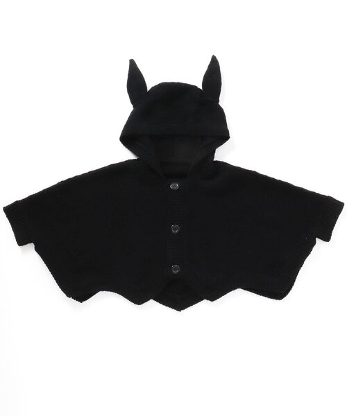 BREEZE（ブリーズ）の「ベビーニットマント（おくるみ・キッズ・ブラック/アイボリー・80）」の16枚目の写真