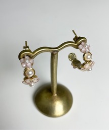 フラワーリングピアス