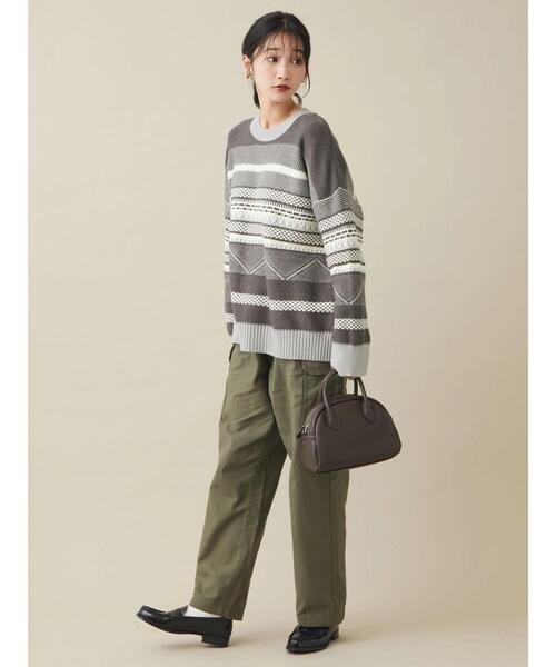 CRAFT STANDARD BOUTIQUE（クラフトスタンダードブティック）の「ジャガードプルオーバー　◆（ニット/セーター・レディース・グレー/アイボリー・FREE）」の8枚目の写真