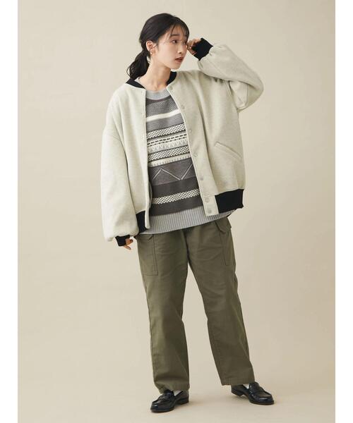 CRAFT STANDARD BOUTIQUE（クラフトスタンダードブティック）の「ジャガードプルオーバー　◆（ニット/セーター・レディース・グレー/アイボリー・FREE）」の10枚目の写真