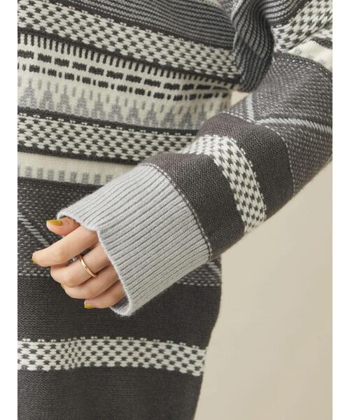CRAFT STANDARD BOUTIQUE（クラフトスタンダードブティック）の「ジャガードプルオーバー　◆（ニット/セーター・レディース・グレー/アイボリー・FREE）」の12枚目の写真