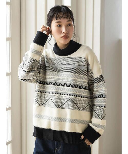 CRAFT STANDARD BOUTIQUE（クラフトスタンダードブティック）の「ジャガードプルオーバー　◆（ニット/セーター・レディース・グレー/アイボリー・FREE）」の15枚目の写真