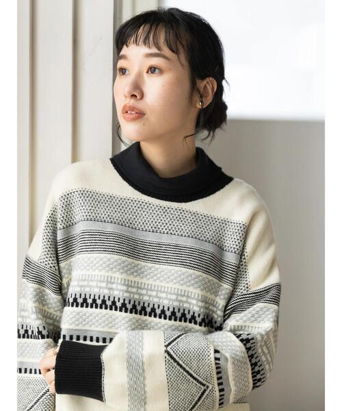 CRAFT STANDARD BOUTIQUE（クラフトスタンダードブティック）の「ジャガードプルオーバー　◆（ニット/セーター・レディース・グレー/アイボリー・FREE）」の16枚目の写真