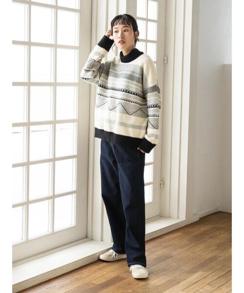 CRAFT STANDARD BOUTIQUE（クラフトスタンダードブティック）の「ジャガードプルオーバー　◆（ニット/セーター・レディース・グレー/アイボリー・FREE）」の17枚目の写真