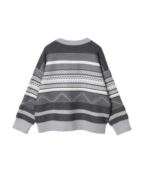 CRAFT STANDARD BOUTIQUE（クラフトスタンダードブティック）の「ジャガードプルオーバー　◆（ニット/セーター・レディース・グレー/アイボリー・FREE）」の21枚目の写真