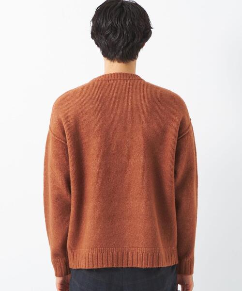 green label relaxing（グリーンレーベルリラクシング）の「Morley  クルー ニット（ニット/セーター・メンズ・ブラウン/ダークグリーン/オフホワイト・S/M/L）」の8枚目の写真