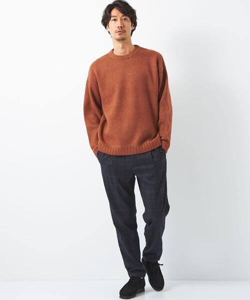 green label relaxing（グリーンレーベルリラクシング）の「Morley  クルー ニット（ニット/セーター・メンズ・ブラウン/ダークグリーン/オフホワイト・S/M/L）」の9枚目の写真