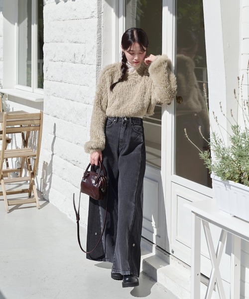 UNE MANSION（ユヌマンション）の「ミンクファークロップドニット