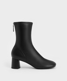 CHARLES & KEITH | ラウンドトゥ ジップアップアンクルブーツ(ブーツ)