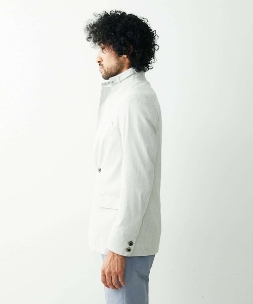 MICHEL KLEIN HOMME   （ミッシェルクランオム）の「【2023年モデル】ベジタブルスエードジャケット（テーラードジャケット・メンズ・ライトグリーン/ライトグレー・MEDIUM/LARGE/X-LARGE）」の14枚目の写真