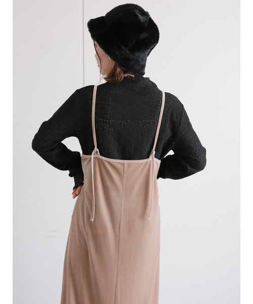 ehka sopo(エヘカソポ)の「花柄ジャカードカットソー(Tシャツ/カットソー・レディース・キナリ/ベージュ/ブラック・フリ-)」の22枚目の写真