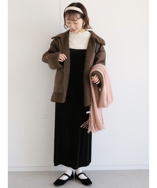 ehka sopo(エヘカソポ)の「花柄ジャカードカットソー(Tシャツ/カットソー・レディース・キナリ/ベージュ/ブラック・フリ-)」の5枚目の写真