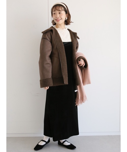 ehka sopo(エヘカソポ)の「花柄ジャカードカットソー(Tシャツ/カットソー・レディース・キナリ/ベージュ/ブラック・フリ-)」の6枚目の写真